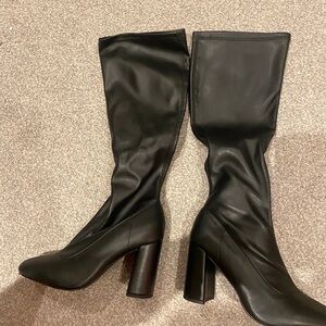 Elegant Black Heeled Boots for Women